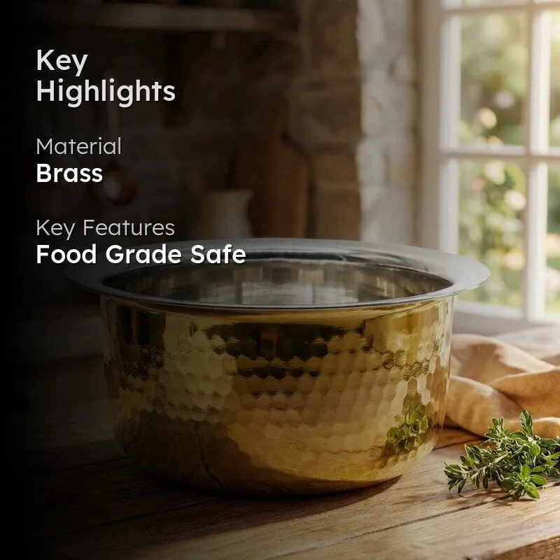 CookSphere Smart Brass Cooking Pateela - 3500 mL media 2