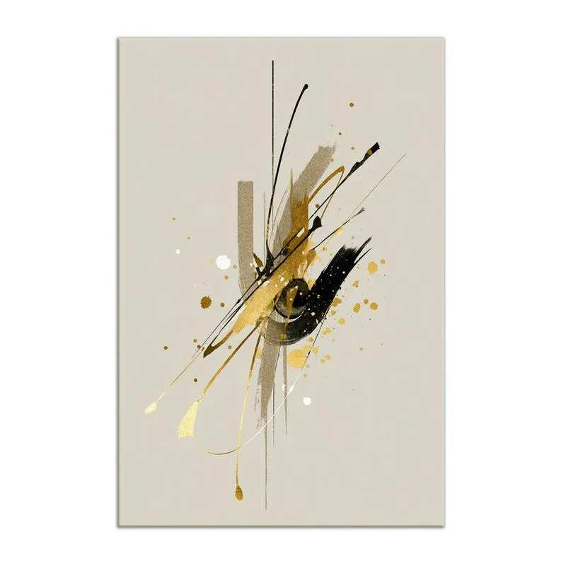 Fluid Form Gold Accent Canvas Wall Art media 3