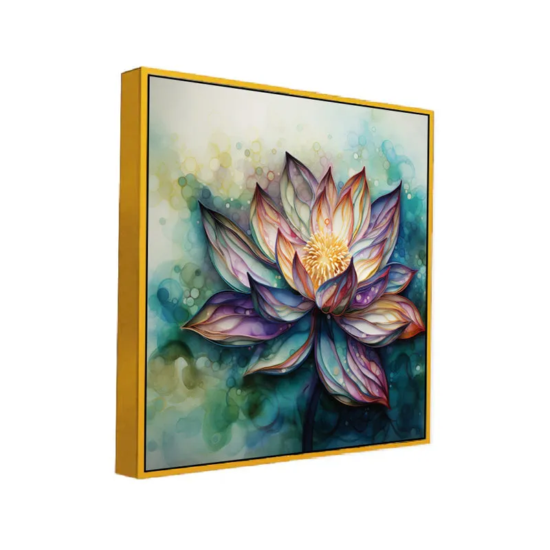 Psych Lotus Canvas Wall Art With Frame media 3