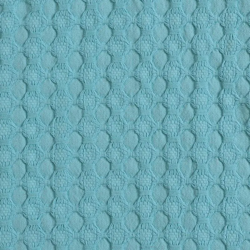 Tender Loom Knitted Cotton Throw - Turquoise media 5