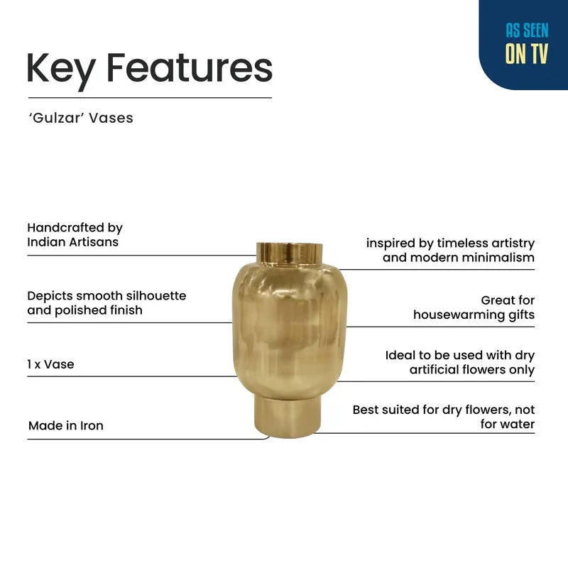 Lumira Iron Vase - Gold media 6