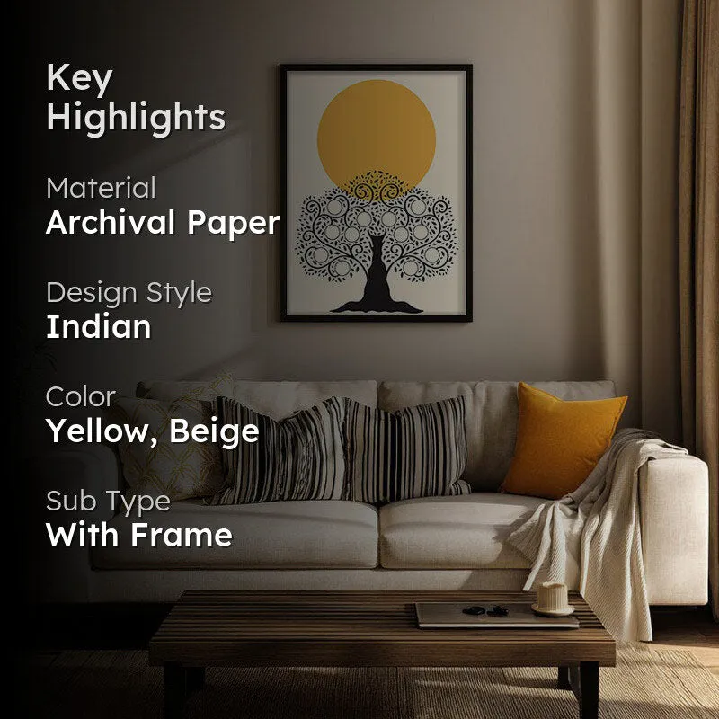 Tharu Archival Paper Wall Art With Frame media 2