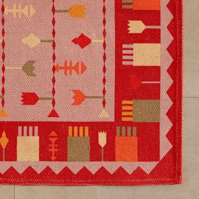 Zariel Cotton Runner Rug - Red media 6