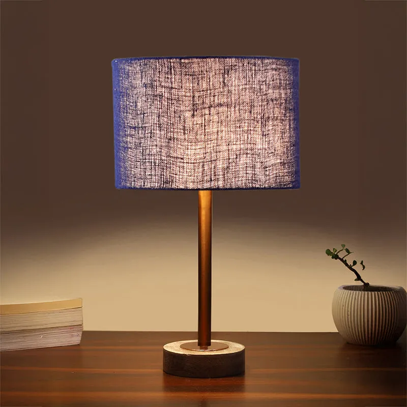 Sienna I Rodin Wooden Table Lamp - Blue,Copper,White media 1