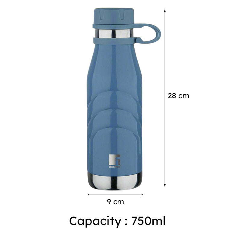 Bergner Walking Aqua Flex Thermosteel Hot And Cold Flask (Blue) - 750 mL media 6