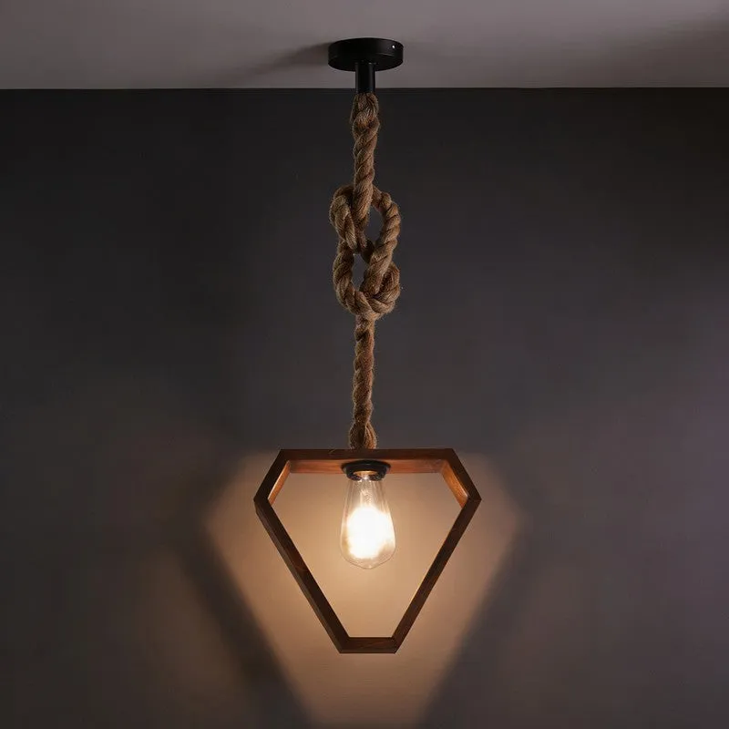 HeartAura Wooden Ceiling Lamp - Brown media 6