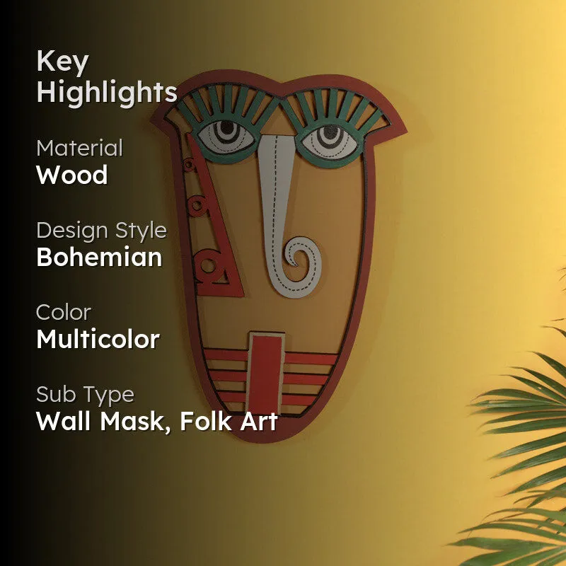 Indubhav Mask Wooden Wall Accent media 2