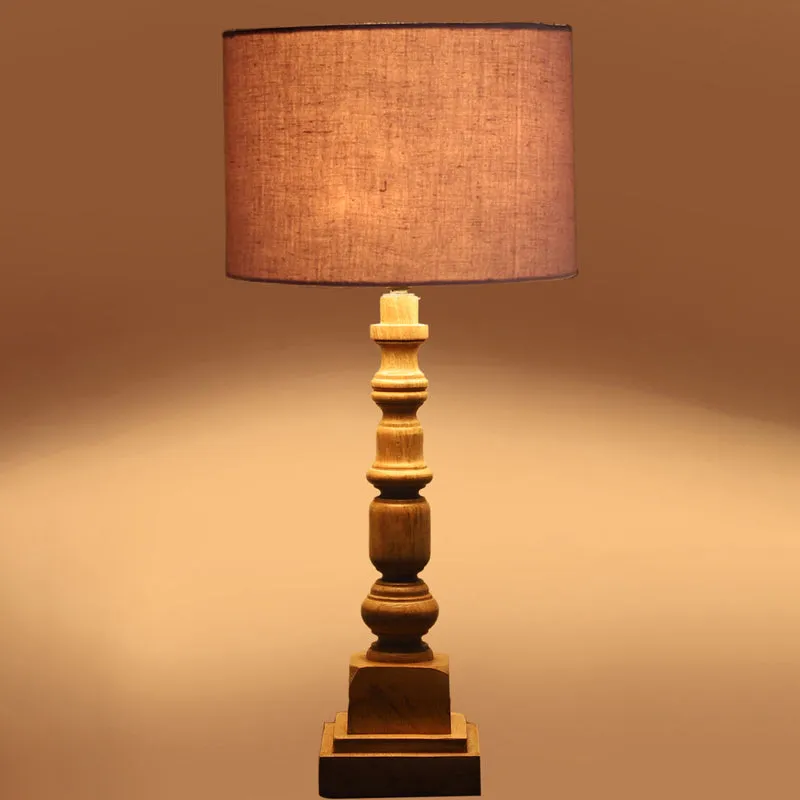 Cotin I Arbor Wooden Table Lamp - White,Brown media 5