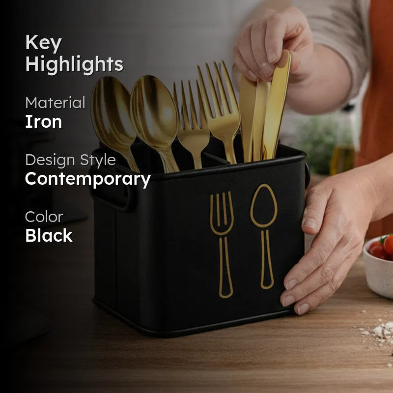 KitchenPro Rust-Free Cutlery Stand - Black media 2