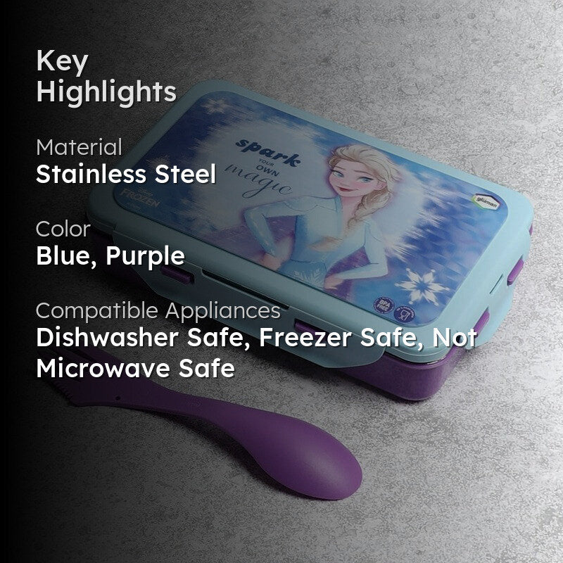 Elsa Frozen Lunch Box (Blue)- 800 ML media 2