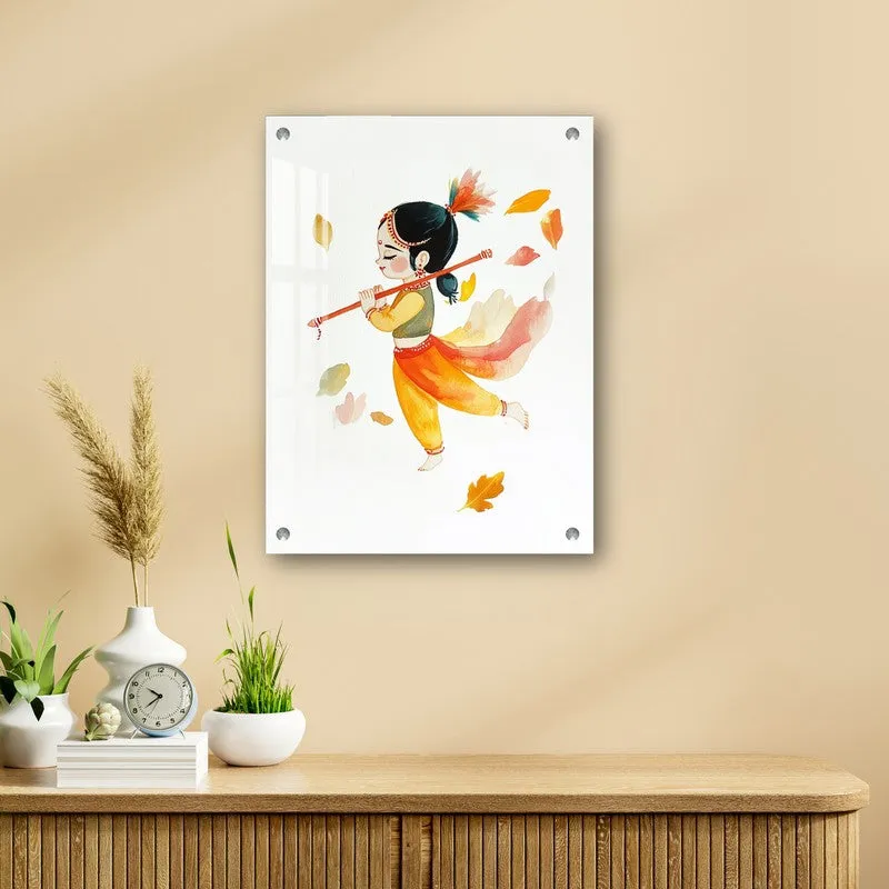 Melody of the Flute Girl Acrylic Wall Art media 4