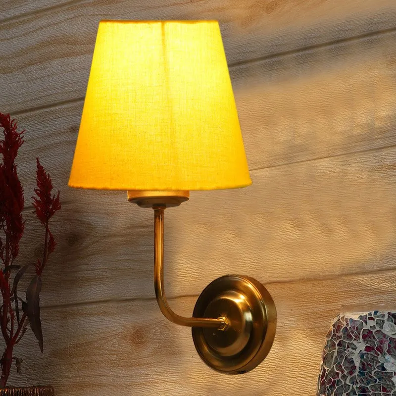 Lumoire Cone Metal Wall Lamp - Gold,Yellow media 1