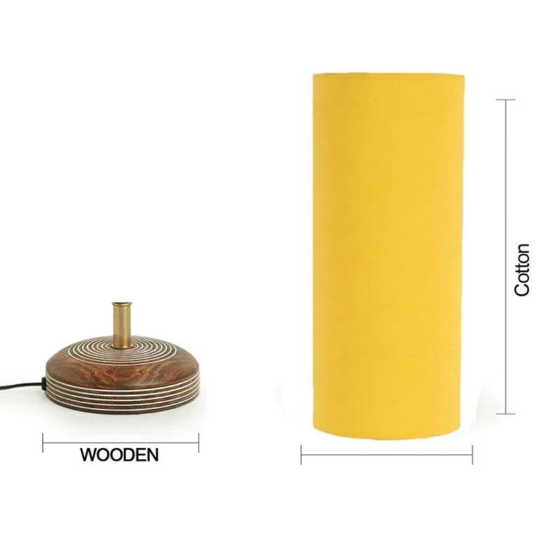 Savera Siera Fabric Table Lamp - Yellow,Brown media 6