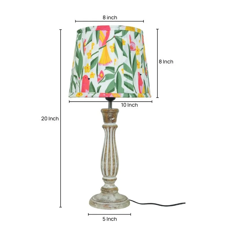 Palette Bloom Wooden Base Cotton Table Lamp - Multicolor media 5