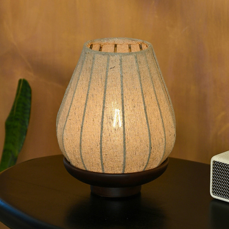 Arkaya Wooden Table Lamp - Brown,Beige