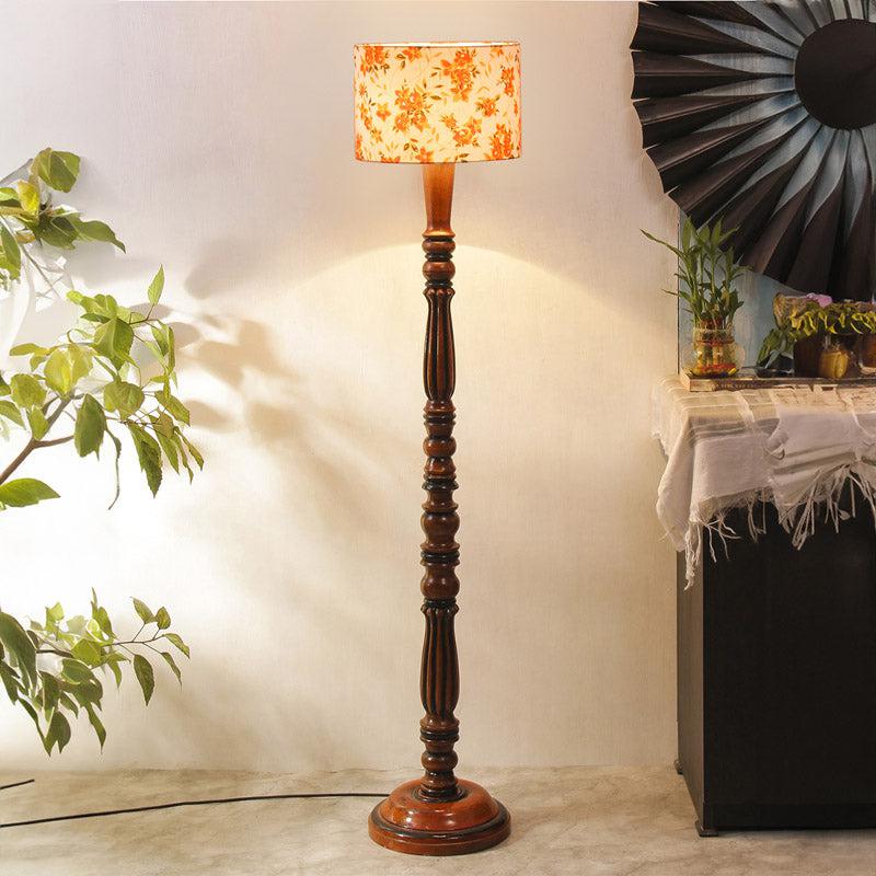 Ibis Masiya Vintage Wooden Floor Lamp