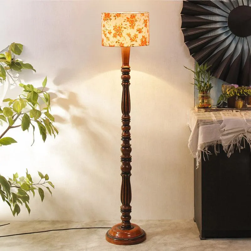 Ibis Masiya Vintage Wooden Floor Lamp media 1