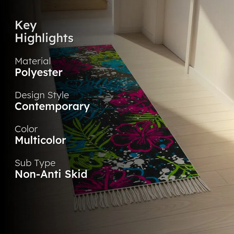 Hibiscus Splatter Runner Rug media 2
