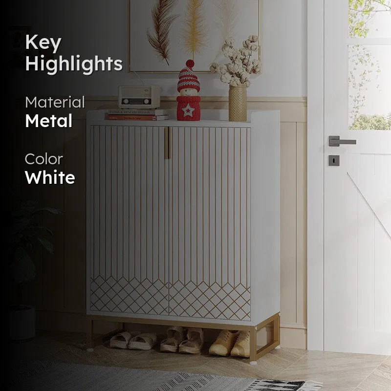 Pulse Metal Shoe Rack - White media 2