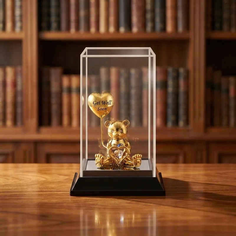GWS Bear 24K Gold Plated Mild Steel Showpiece media 1