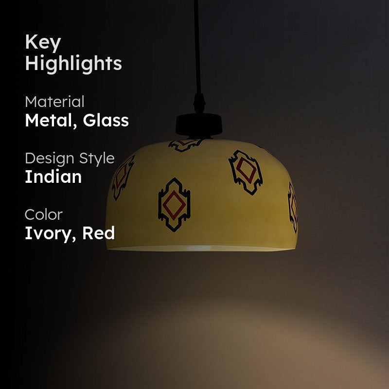 Prism Dance Hand Painted Glass Ceiling Lamp media 2