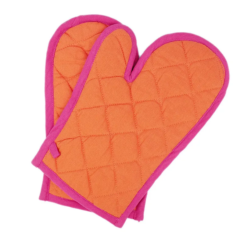 Swayam Teplo Kitchen Gloves (Orange & Pink) - Set Of Two media 3