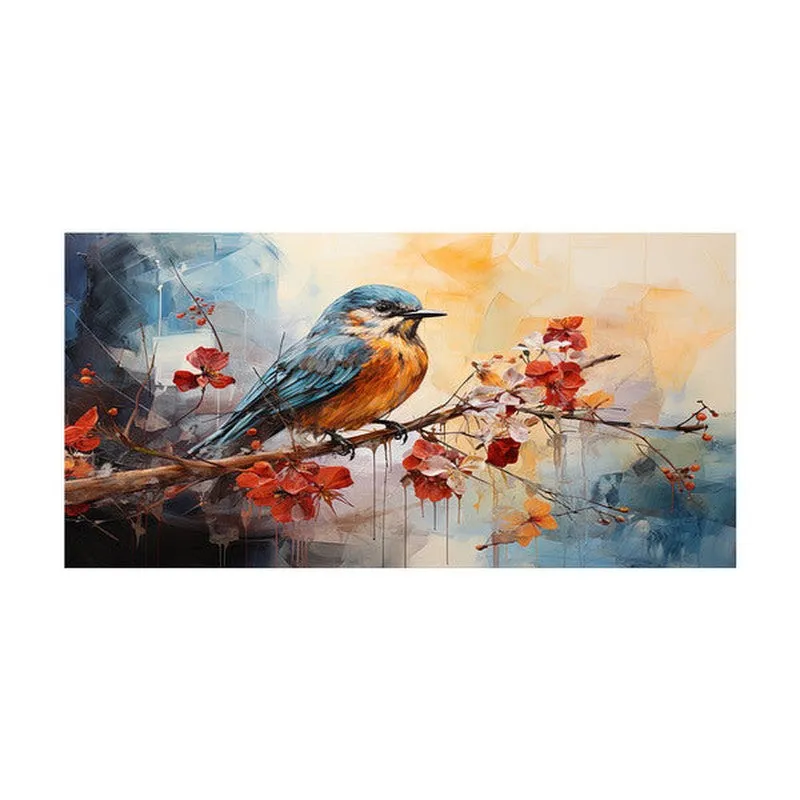 Passerine Perching Wall Painting media 4
