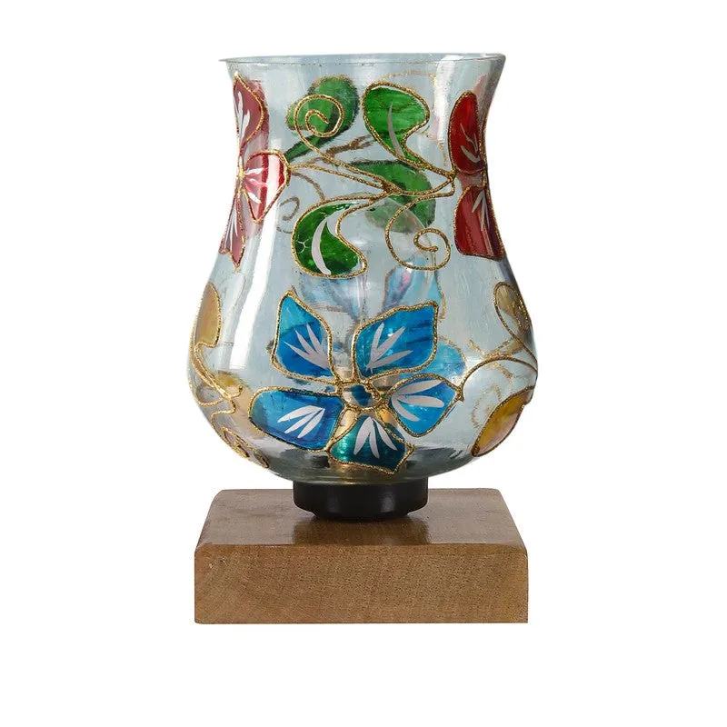 Glasmora Mosaic Glass Table Lamp With Wooden Base - Multicolor media 5