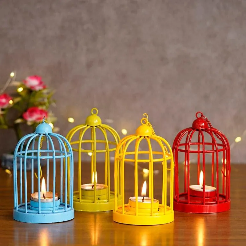 Bird Home Tealight Candle Holder - Set Of Four media 1