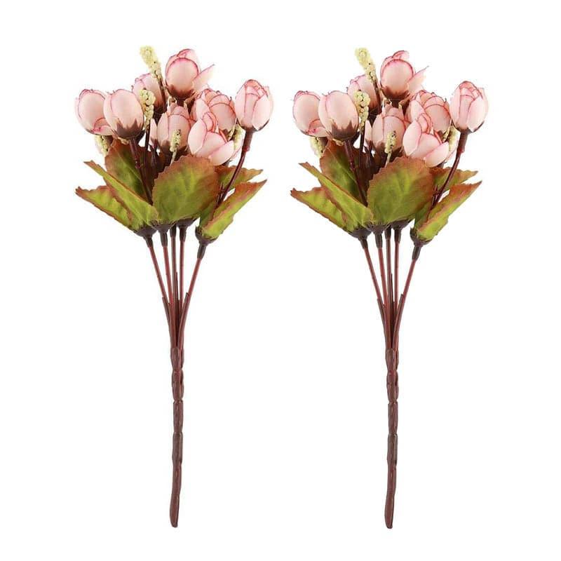 Faux Rose Floral Stick - Blush Pink media 4