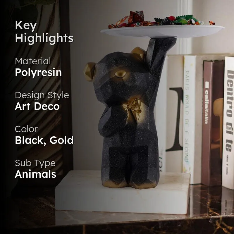Teddy's Treat Painted Polyresin Show Piece - Black media 2
