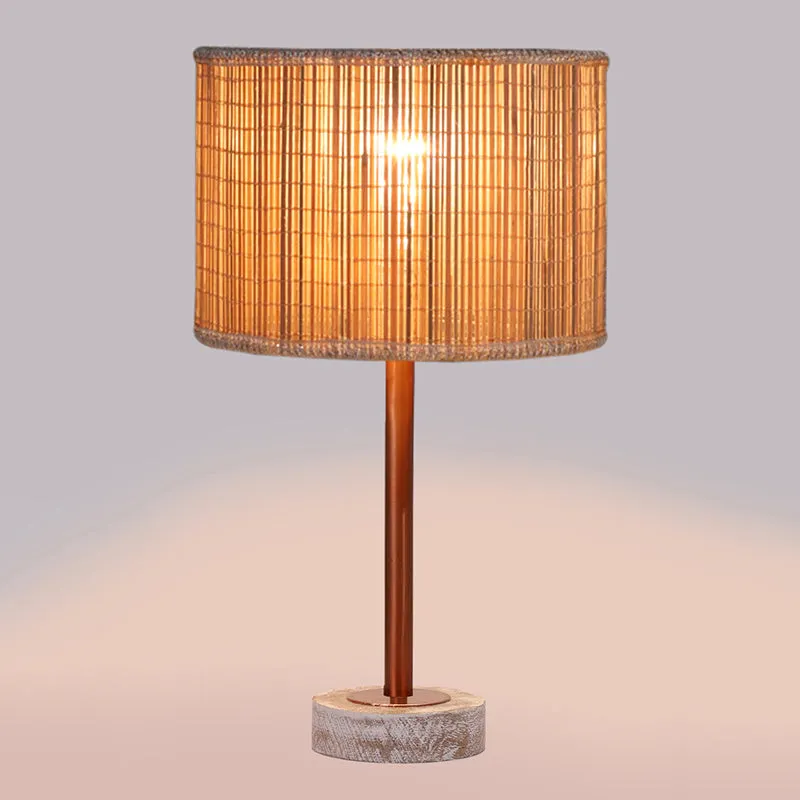 Bambou Rodin Wooden Table Lamp - Beige,Copper,White media 5