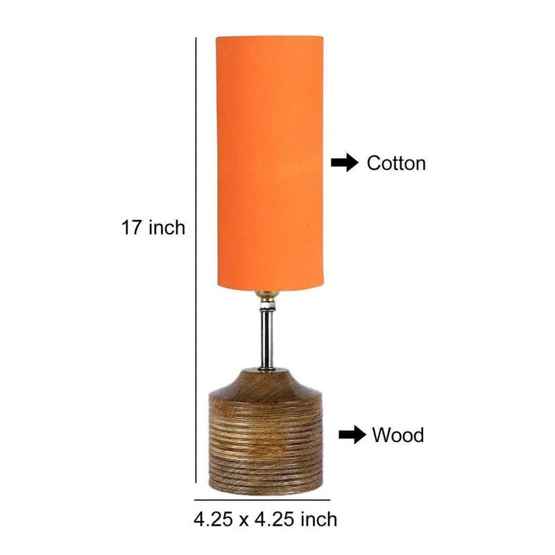 Solids Galore Fabric Table Lamp - Orange,Brown media 9