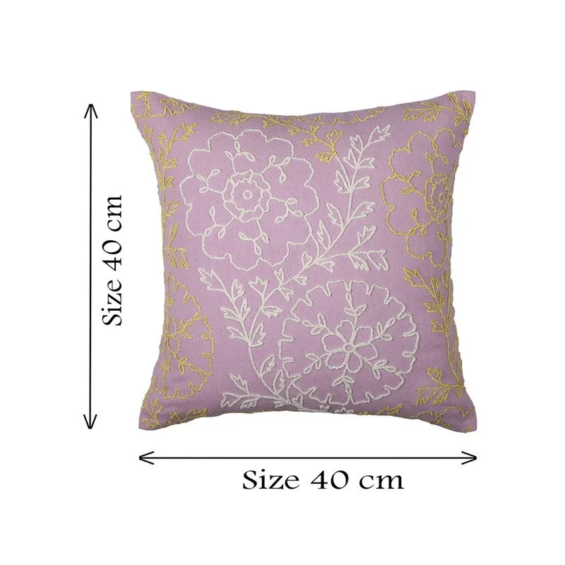 Blossom Charm Cotton Cushion Cover (Pink) - Set of Two media 7