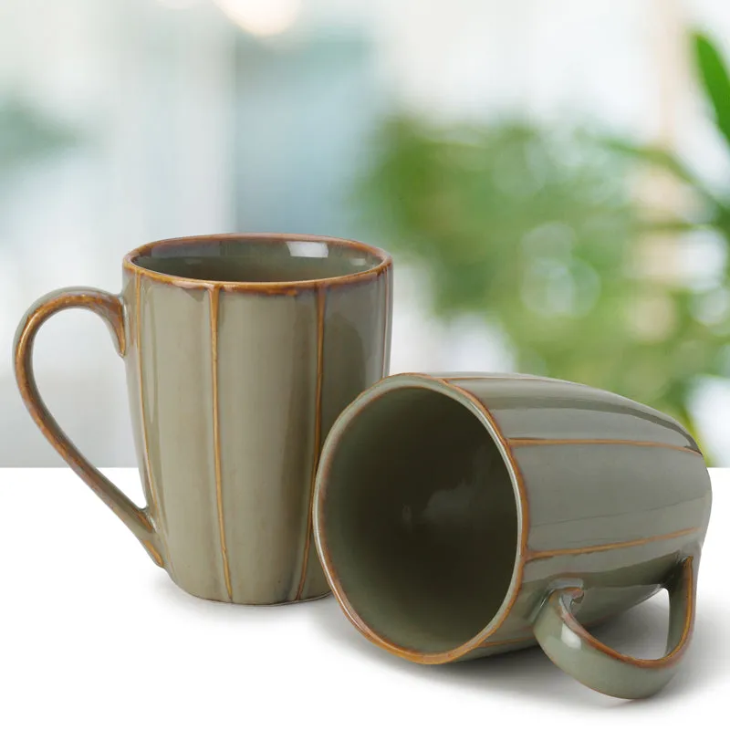 Ciro Porcelain Coffee Mug (300 mL Each/White) - Set of Two media 1