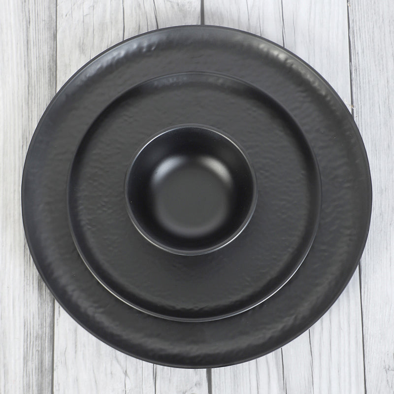 Dotura Melamine Dinner Set (Black) - 24 Piece Set media 4