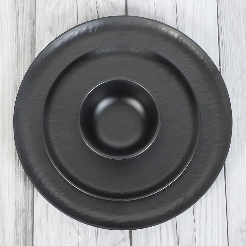 Dotura Melamine Dinner Set (Black) - 24 Piece Set media 4