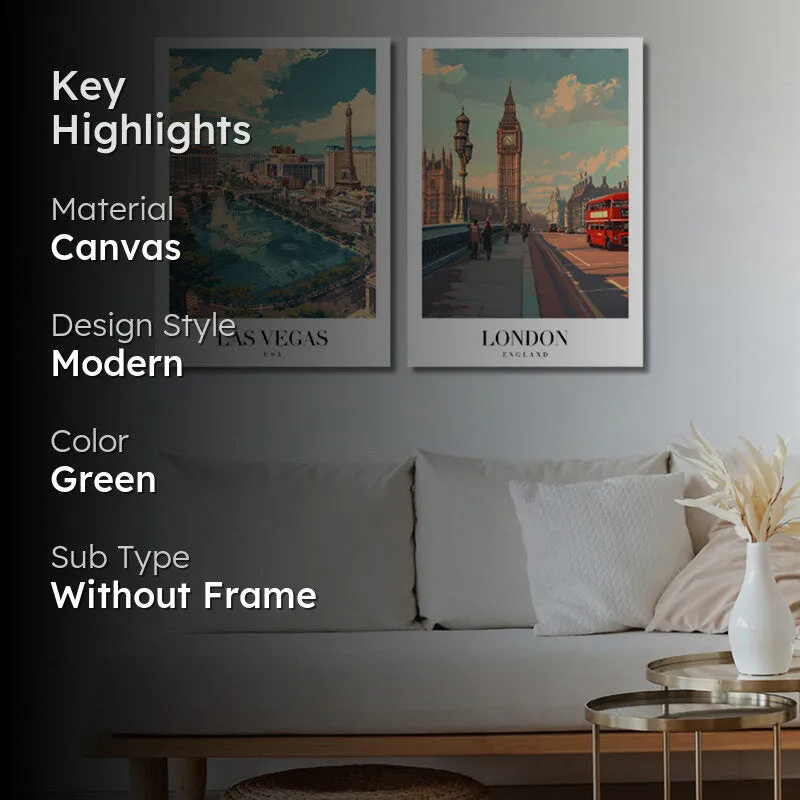 London & Vegas Wall Art - Set Of Two media 2