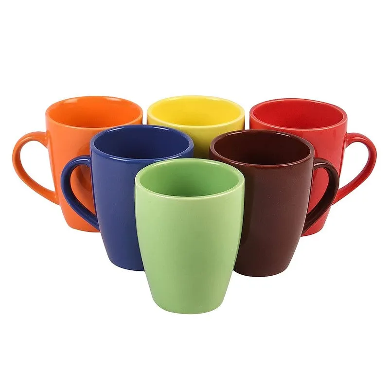 Ceramic Ceramic Coffee Mug (300 mL Each,Multicolor) - Set Of Six media 7