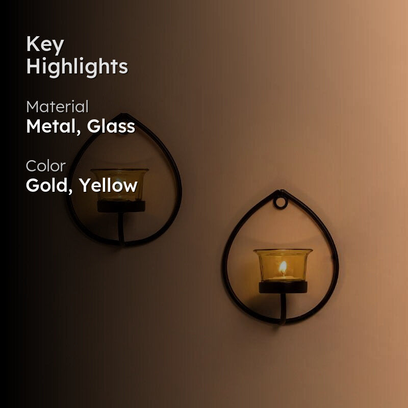 Black Drip Sconce (Yellow) - Set Of Two media 2