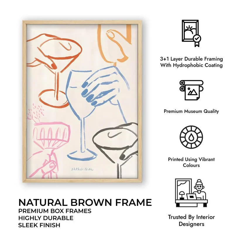 Wine Splash Archival Canvas Wall Art - Brown media 11