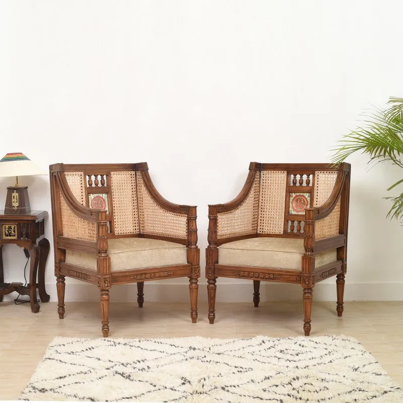 Orchid Teak Wood Accent Chair media 6