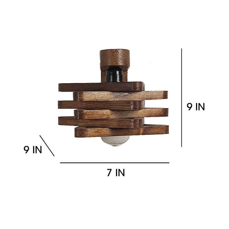 Nordique Wooden Wall Lamp media 7