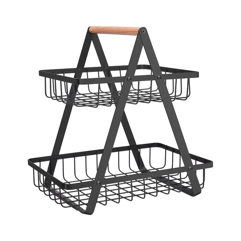 Fresh Stack Metal Fruit Basket - Black media 3
