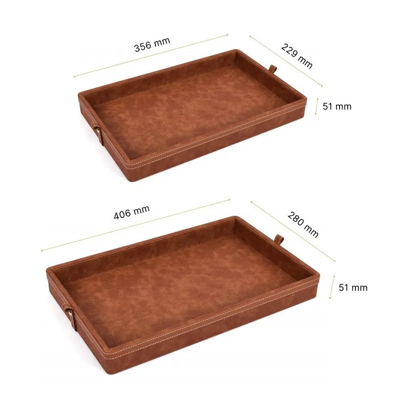 Elara Dote Serving Tray (Brown) - Set Of Two media 9