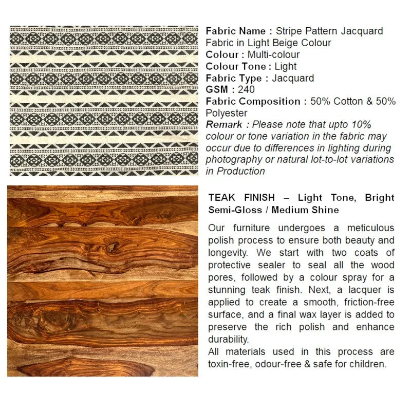 Srixon Acacia Wooden Ottomans - Multicolor media 7