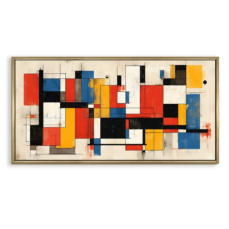 Linear Rhythm Canvas Wall Painting With Frame media 3