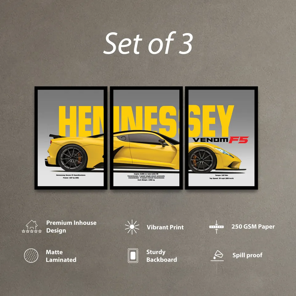 Hennessey Venom F5 Wall Art - Set Of Three media 4