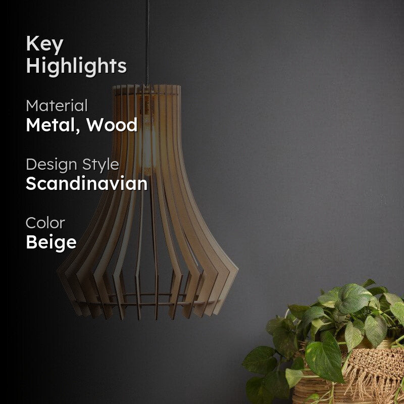 Azami Wooden Ceiling Lamp media 2