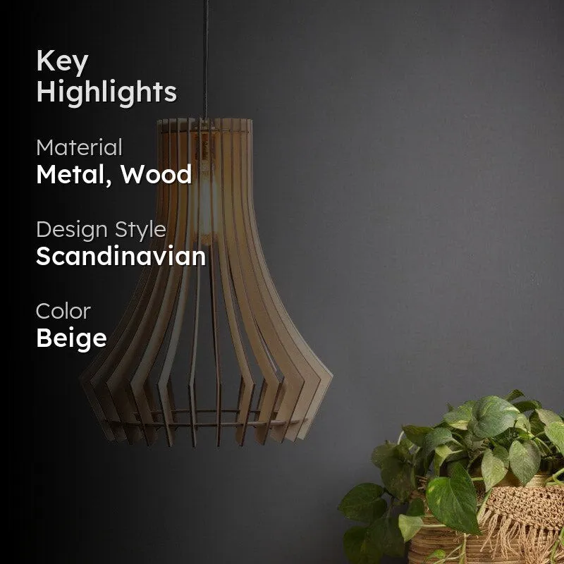 Azami Wooden Ceiling Lamp media 2